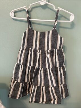 Little Bipsy Black & Cream Striped Sundress
